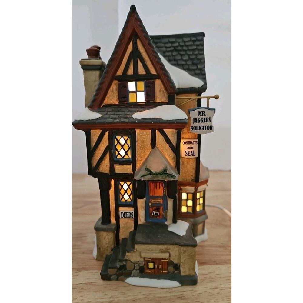 Dept 56 Dickens Village "Hampshire Solicitor" #4036508 Box & Light Cord